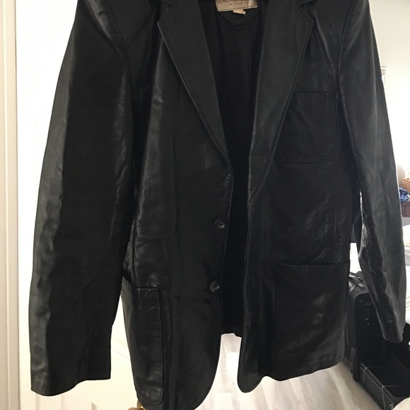 North Beach Leather Mens Jacket Black Leather. Size 46. Like new. $250.